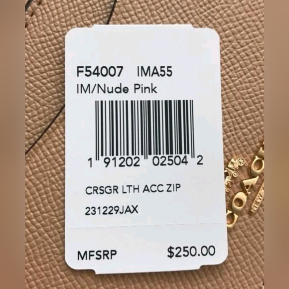 COACH Crossgrain Accordian Zip Wallet NEW w/oTag - Picture 5 of 8